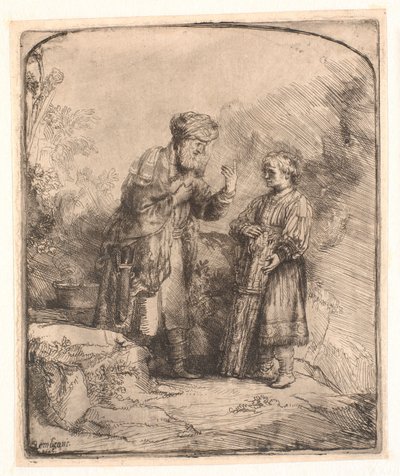 Abraham e Isaac de Rembrandt van Rijn