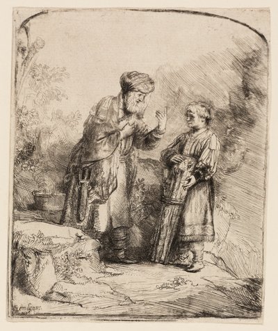 Abraham e Isaac de Rembrandt van Rijn