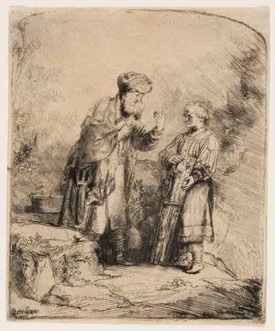 Abraham e Isaac de Rembrandt van Rijn