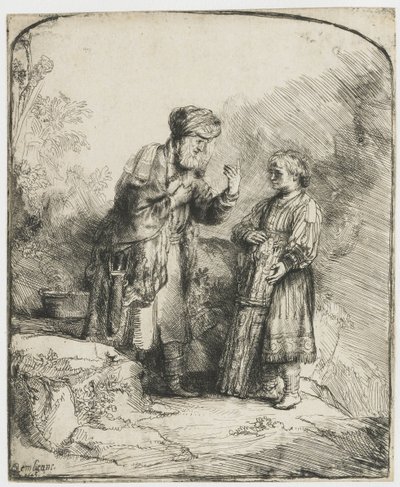 Abraham e Isaac de Rembrandt van Rijn