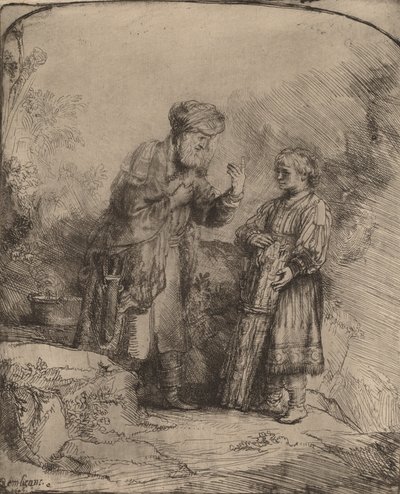 Abraham e Isaac, 1645 de Rembrandt van Rijn
