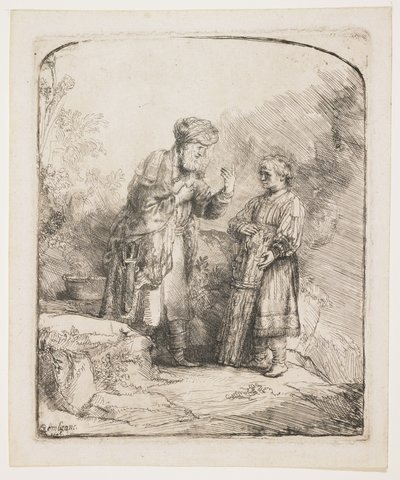 Abraham e Isaac, 1645 de Rembrandt van Rijn