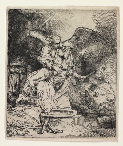 el sacrificio de abraham de Rembrandt van Rijn