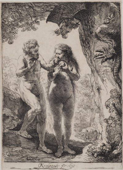 Adán y Eva de Rembrandt van Rijn