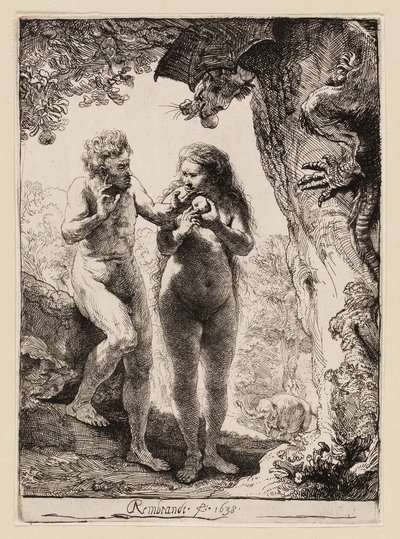Adán y Eva de Rembrandt van Rijn