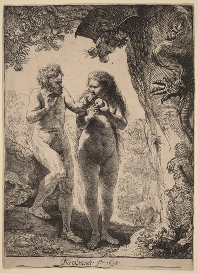 Adán y Eva de Rembrandt van Rijn