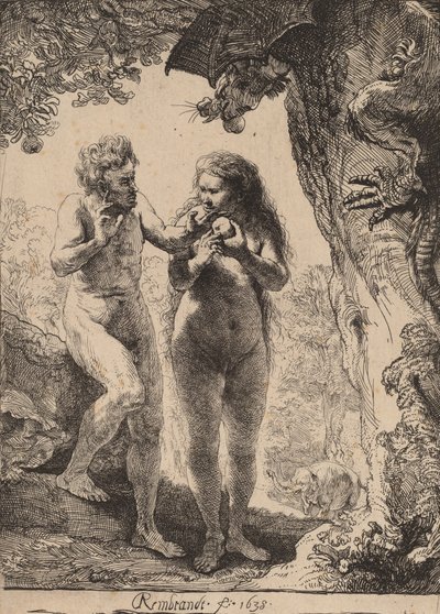 Adán y Eva, 1638 de Rembrandt van Rijn