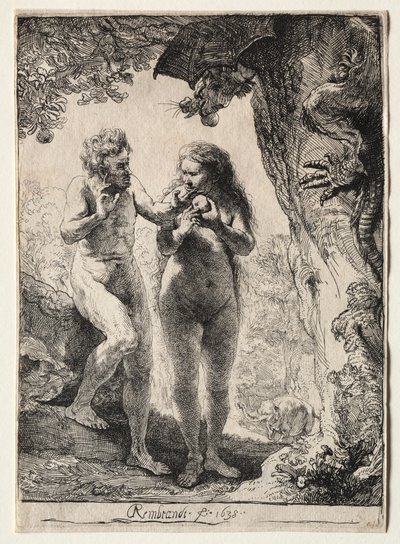 Adán y Eva, 1638 de Rembrandt van Rijn