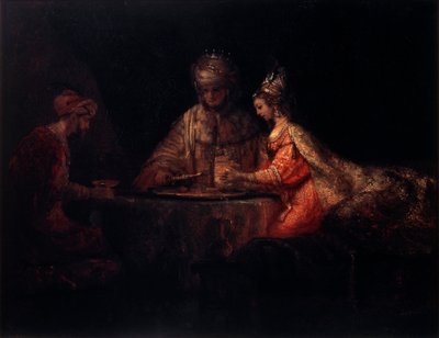 Asuero, Amán y Ester, 1660 de Rembrandt van Rijn