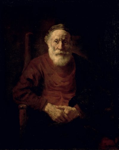 Un anciano en rojo de Rembrandt van Rijn