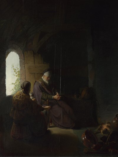Ana y el ciego Tobit, c.1630 de Rembrandt van Rijn