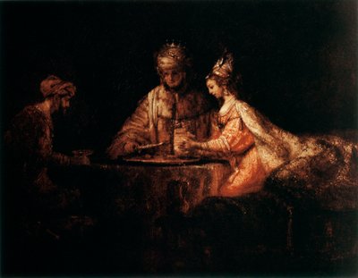 Asuero, Amán y Ester, 1660 de Rembrandt van Rijn