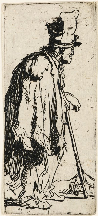 Mendigo con mano lisiada de Rembrandt van Rijn
