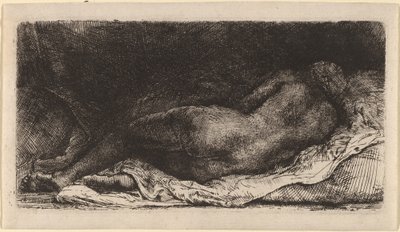 Mujer negra acostada de Rembrandt van Rijn
