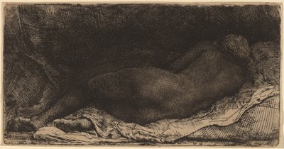 Mujer negra acostada de Rembrandt van Rijn