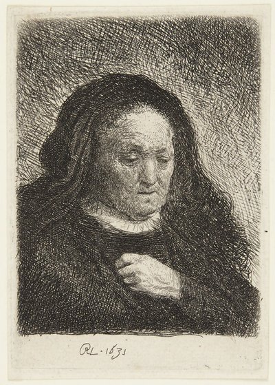Busto de la madre de Rembrandt de Rembrandt van Rijn