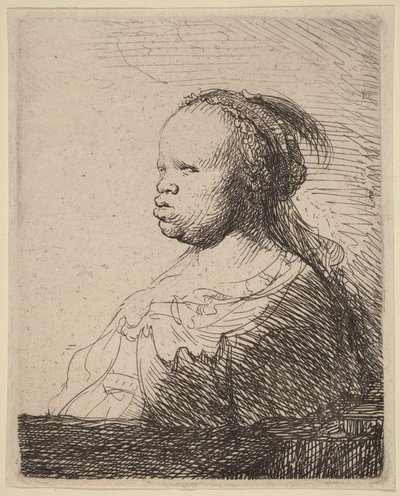 Busto de una mujer africana de Rembrandt van Rijn