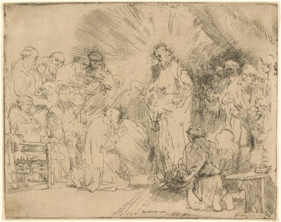 Cristo apareciendo a los apóstoles de Rembrandt van Rijn
