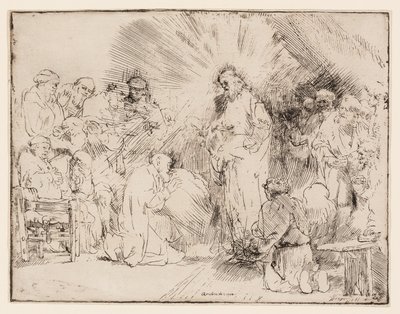 Cristo apareciendo a los apóstoles de Rembrandt van Rijn