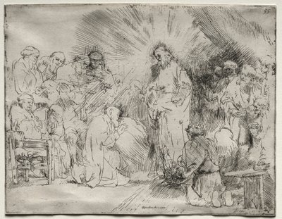 Cristo apareciendo a los apóstoles, 1656 de Rembrandt van Rijn
