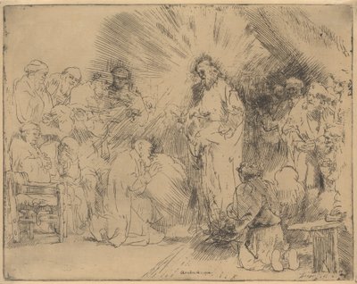 Cristo apareciendo a los apóstoles, 1656 de Rembrandt van Rijn