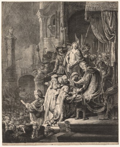 Cristo ante Pilato: Gran Placa, 1636 de Rembrandt van Rijn