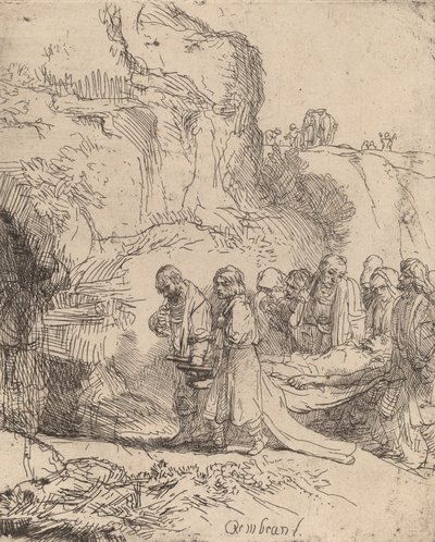Cristo llevado al sepulcro de Rembrandt van Rijn