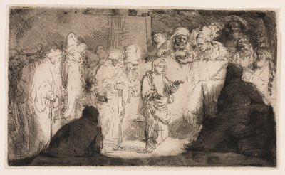 Cristo Disputando con los Doctores: Un Boceto de Rembrandt van Rijn