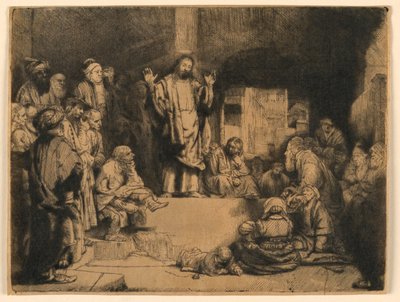 Cristo Predicando ("La Pequeña Tumba") de Rembrandt van Rijn