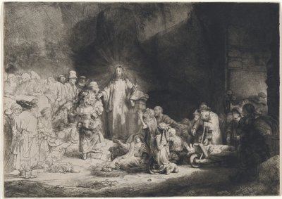 Cristo predicando (La estampa de los cien florines) de Rembrandt van Rijn