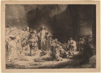Cristo predicando (La estampa de los cien florines) de Rembrandt van Rijn