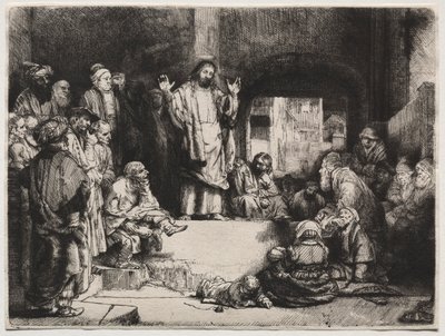 Cristo predicando La Petite Tombe, c. 1657 de Rembrandt van Rijn