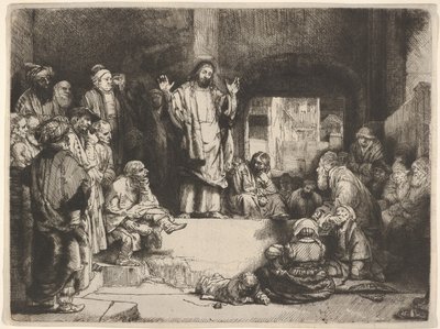 Cristo predicando, llamado La Petite Tombe de Rembrandt van Rijn