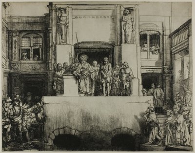 Cristo presentado al pueblo: Placa oblonga de Rembrandt van Rijn