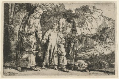 Cristo regresa del Templo con sus padres de Rembrandt van Rijn