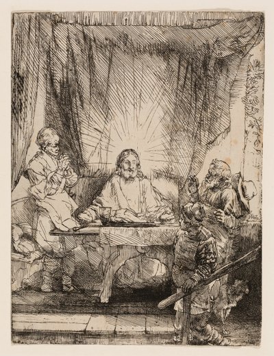Cristo en Emaús: La placa más grande de Rembrandt van Rijn