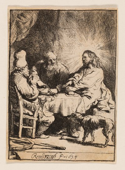 Cristo en Emaús: La lámina más pequeña de Rembrandt van Rijn