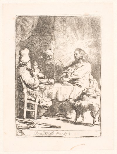 Cristo en Emaús: la placa más pequeña de Rembrandt van Rijn