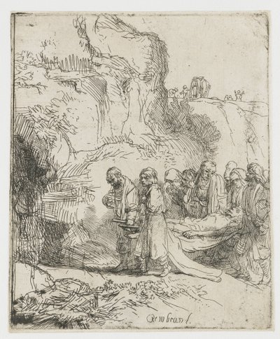 Cristo llevado al sepulcro de Rembrandt van Rijn