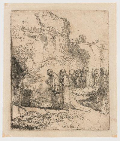 Cristo llevado al sepulcro de Rembrandt van Rijn