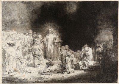 Cristo sanando a los enfermos La impresión de los cien florines de Rembrandt van Rijn