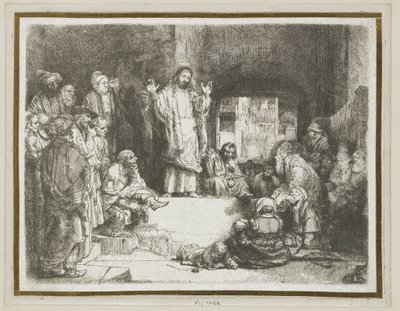 Cristo predicando («La Petite Tombe») de Rembrandt van Rijn
