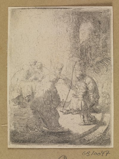 Cristo niño y los doctores. Pequeña placa de Rembrandt van Rijn