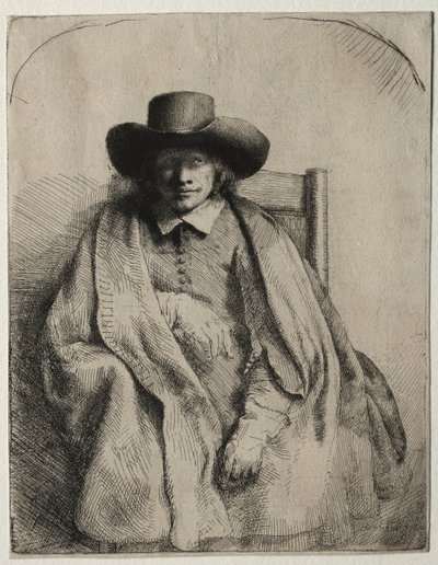 Clement de Jonghe, vendedor de grabados, 1651 de Rembrandt van Rijn