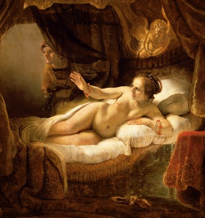 Danae (detalle) de Rembrandt van Rijn