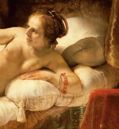 Danae (detalle) de Rembrandt van Rijn