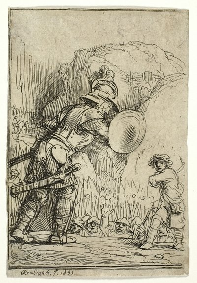 David y Goliat de Rembrandt van Rijn
