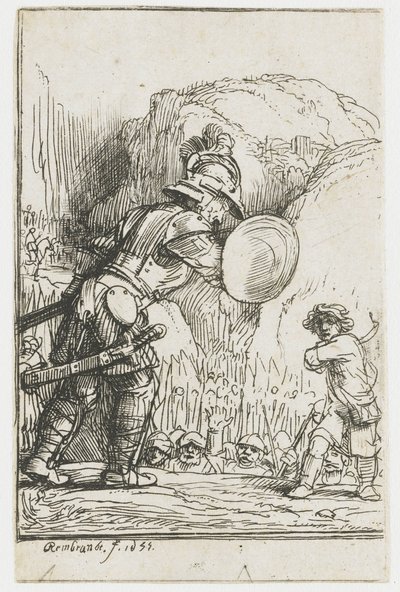 David y Goliat de Rembrandt van Rijn