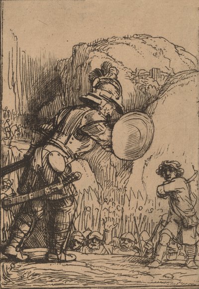 David y Goliat de Rembrandt van Rijn