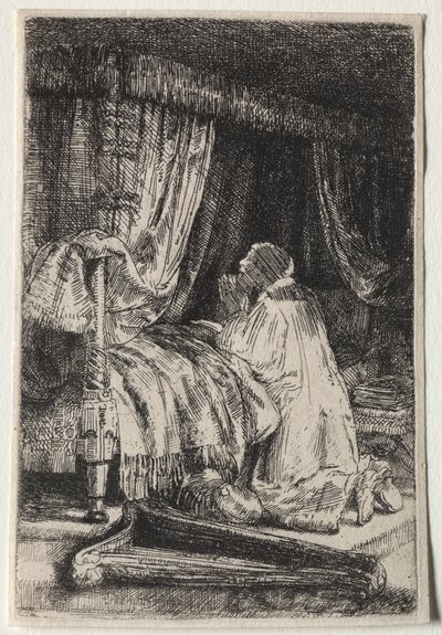 David in Prayer de Rembrandt van Rijn